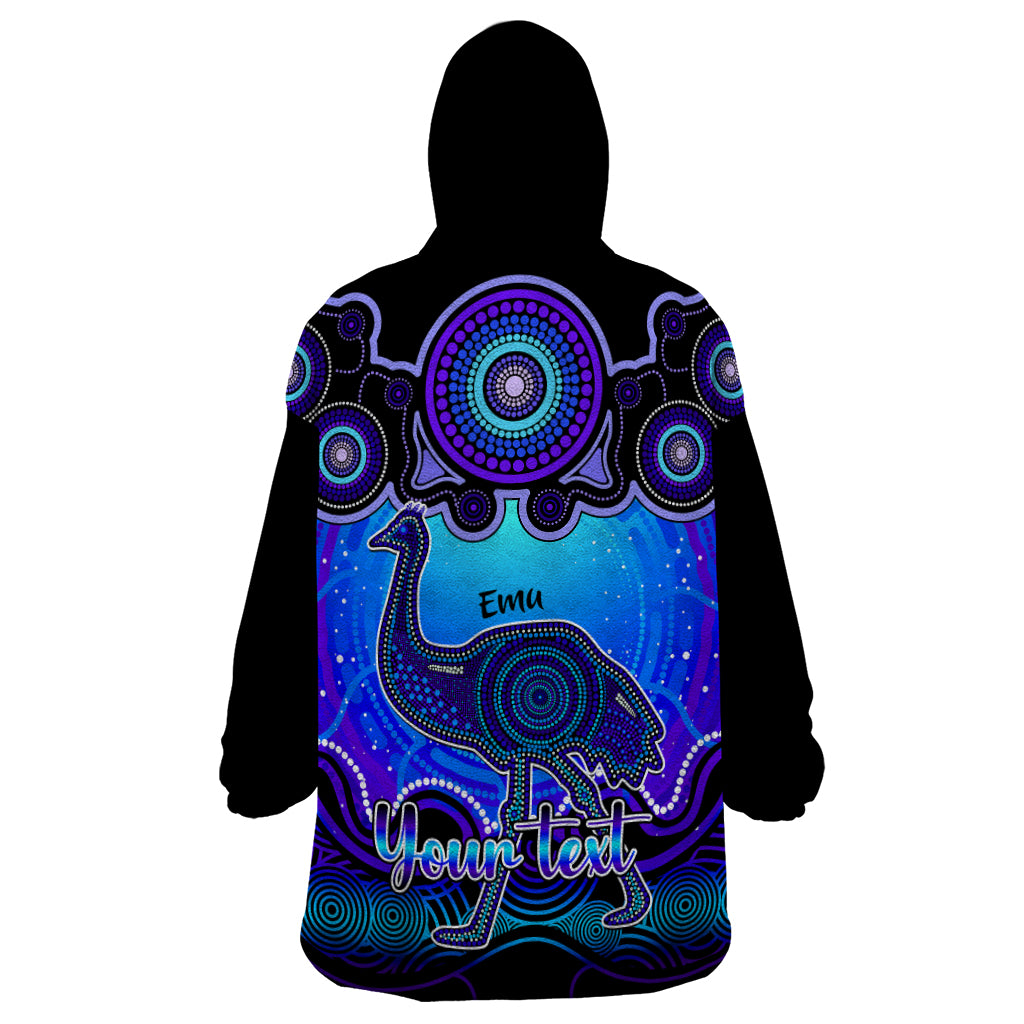 personalised-australia-aquarius-emu-zodiac-wearable-blanket-hoodie-auz-astrology-aboriginal-blue