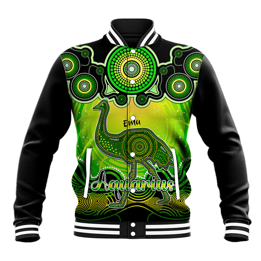 personalised-australia-aquarius-emu-zodiac-baseball-jacket-auz-astrology-aboriginal-green