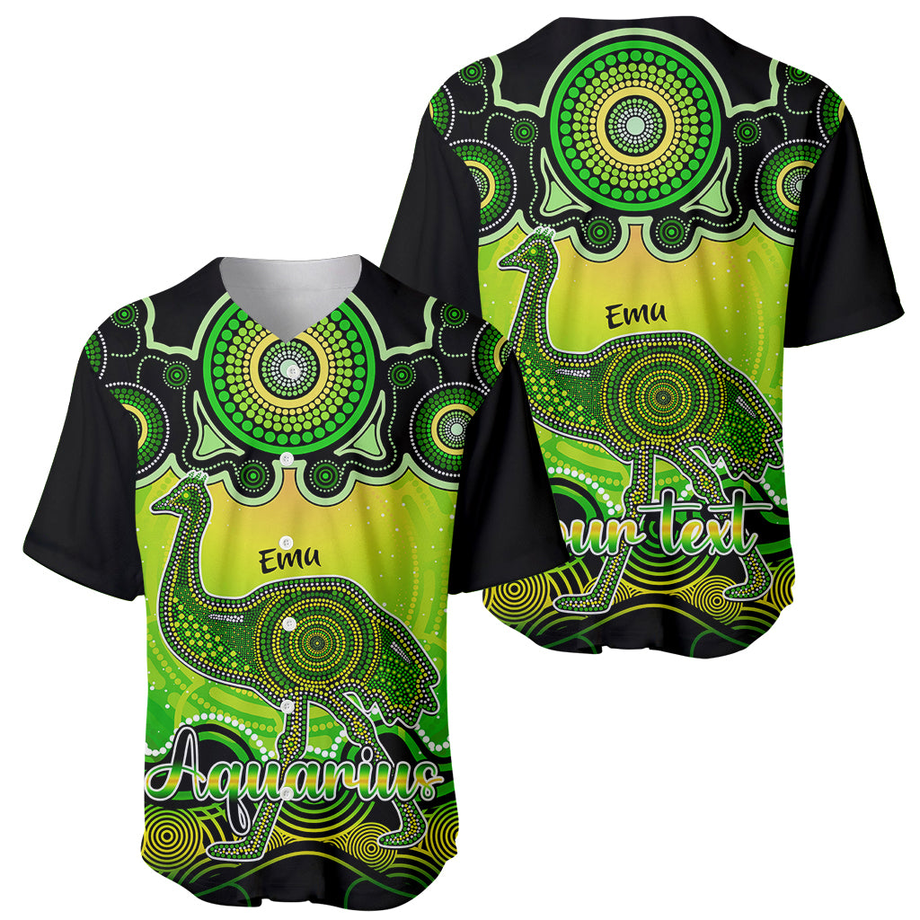 personalised-australia-aquarius-emu-zodiac-baseball-jersey-auz-astrology-aboriginal-green