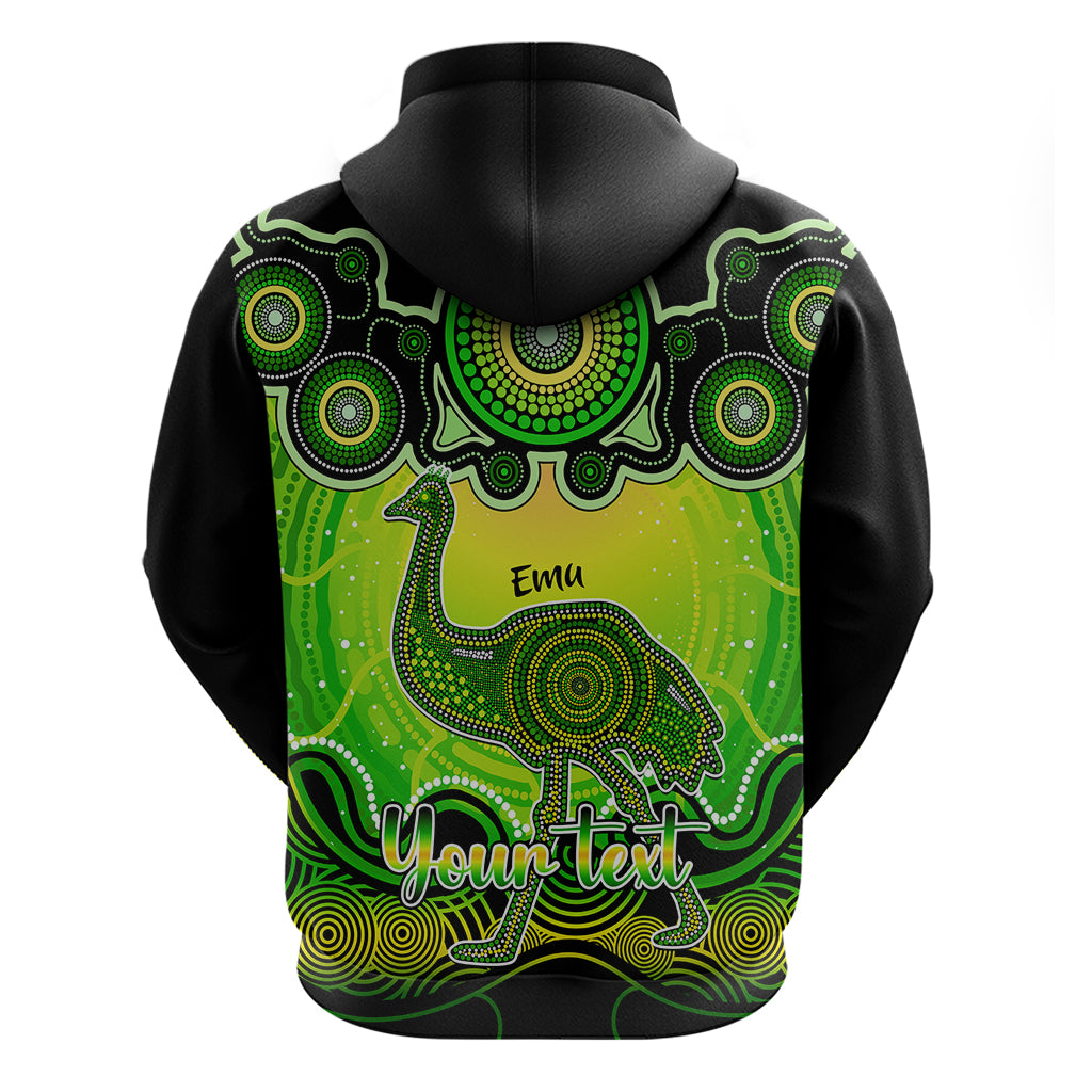 personalised-australia-aquarius-emu-zodiac-hoodie-auz-astrology-aboriginal-green