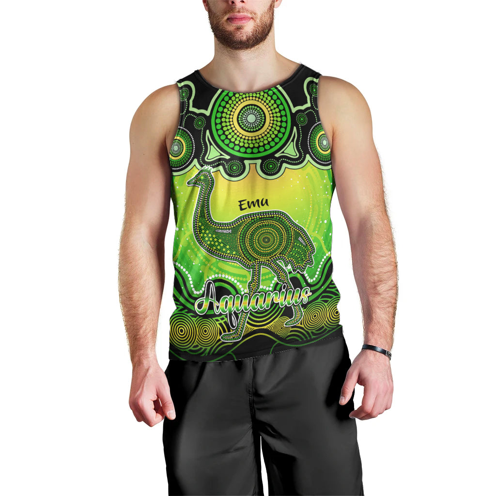 personalised-australia-aquarius-emu-zodiac-men-tank-top-auz-astrology-aboriginal-green