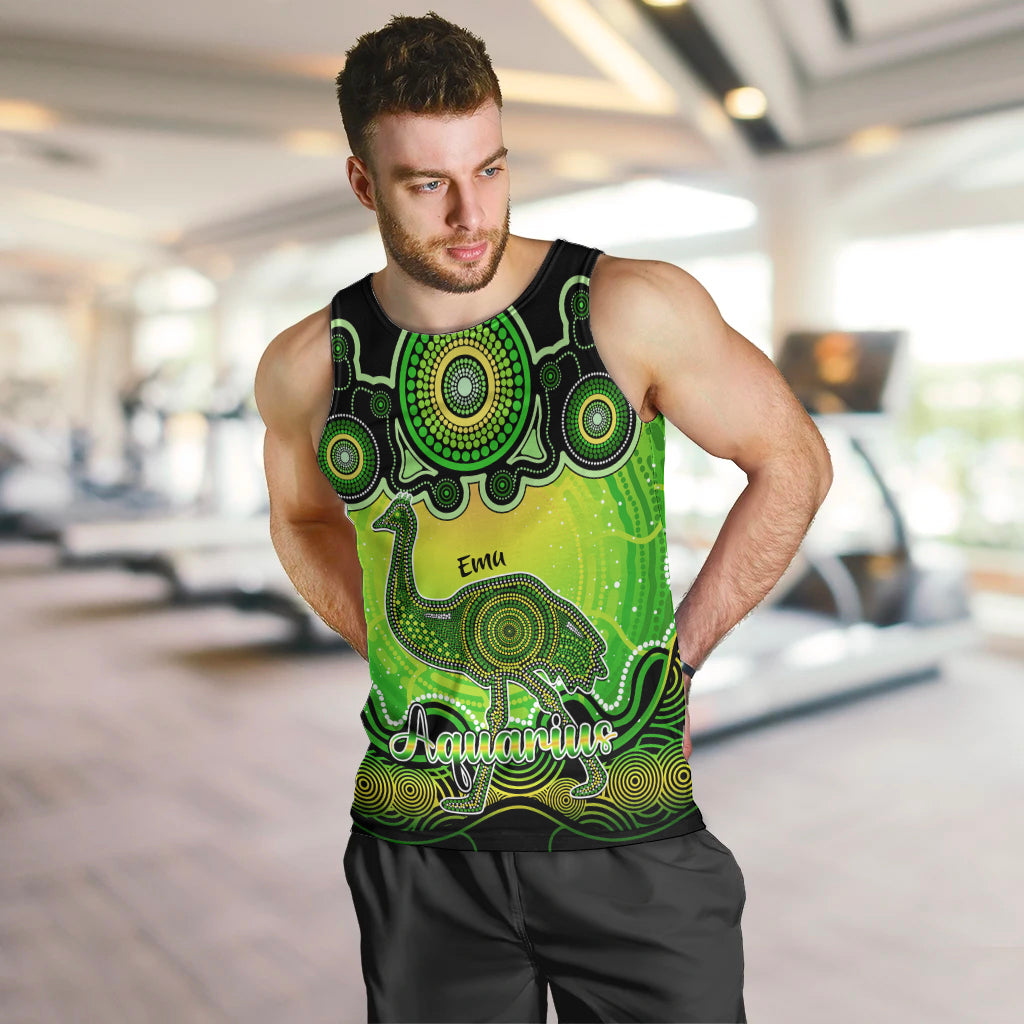 personalised-australia-aquarius-emu-zodiac-men-tank-top-auz-astrology-aboriginal-green