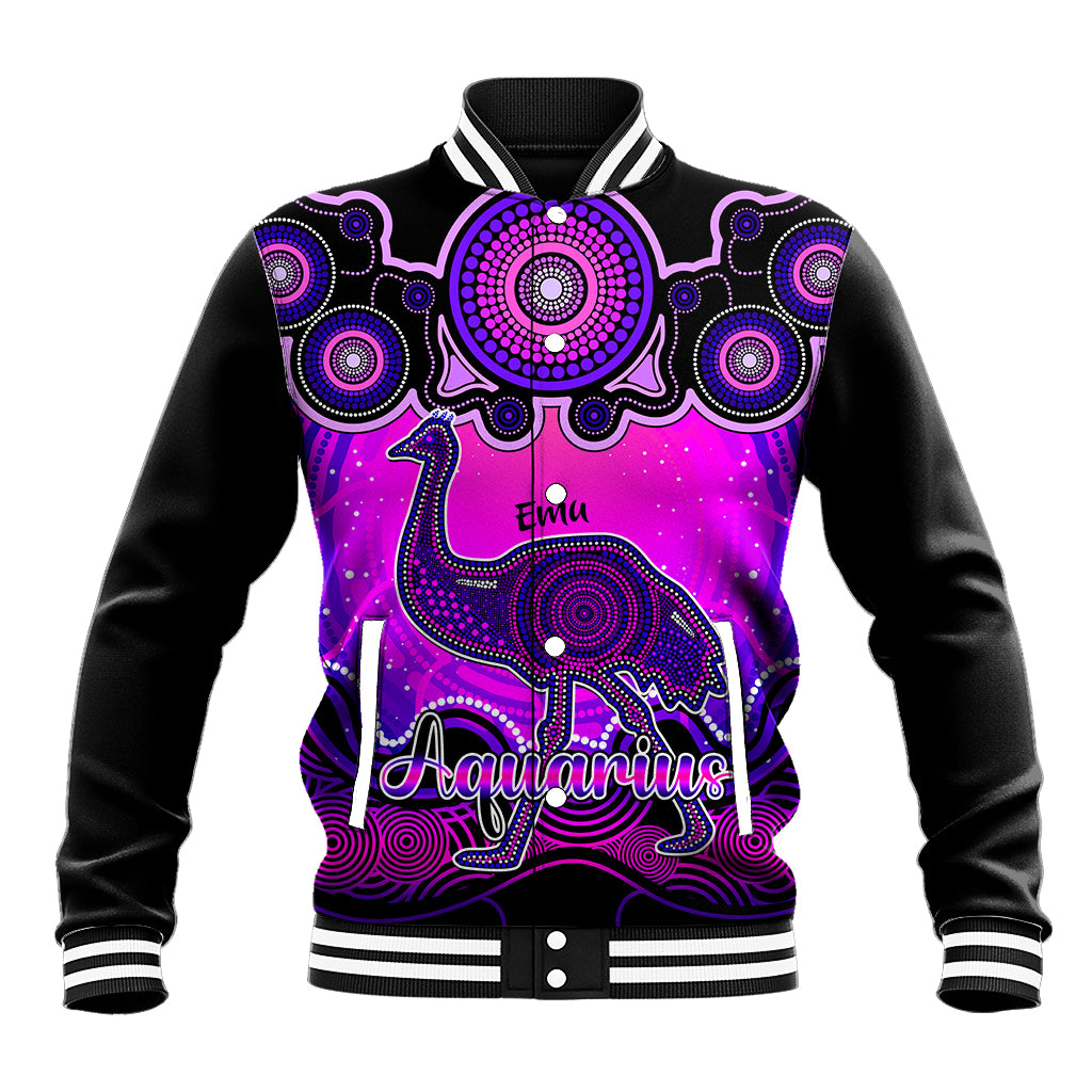 personalised-australia-aquarius-emu-zodiac-baseball-jacket-auz-astrology-aboriginal-magenta