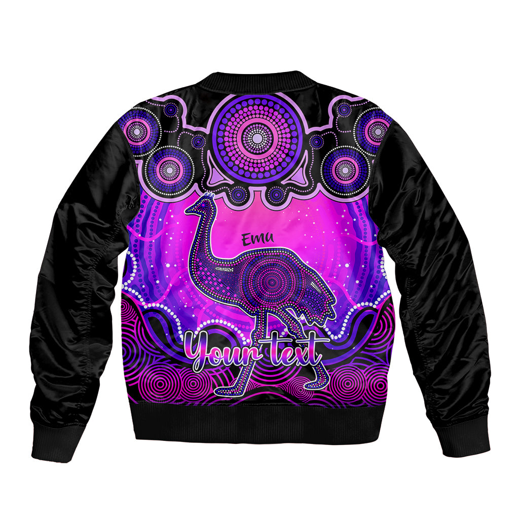 personalised-australia-aquarius-emu-zodiac-bomber-jacket-auz-astrology-aboriginal-magenta