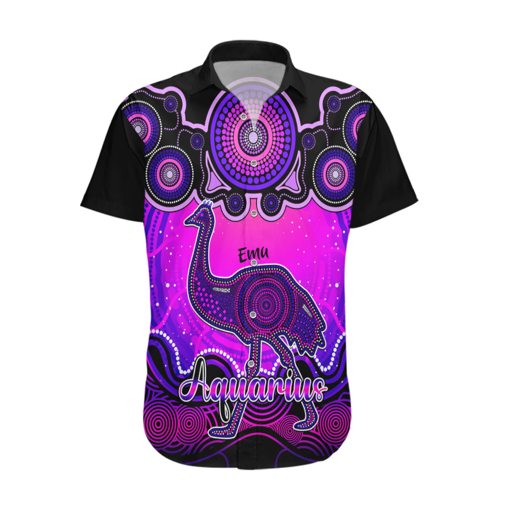 personalised-australia-aquarius-emu-zodiac-hawaiian-shirt-auz-astrology-aboriginal-magenta