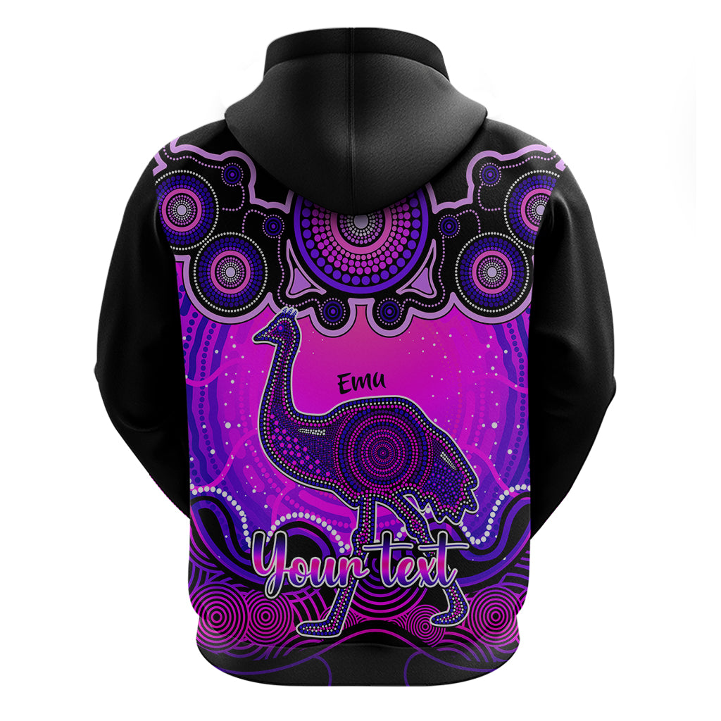 personalised-australia-aquarius-emu-zodiac-hoodie-auz-astrology-aboriginal-magenta