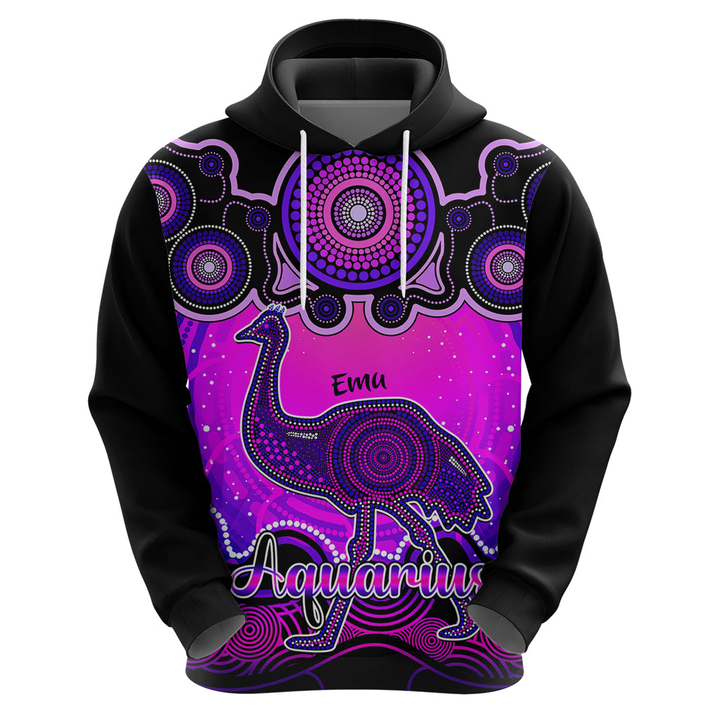 personalised-australia-aquarius-emu-zodiac-hoodie-auz-astrology-aboriginal-magenta