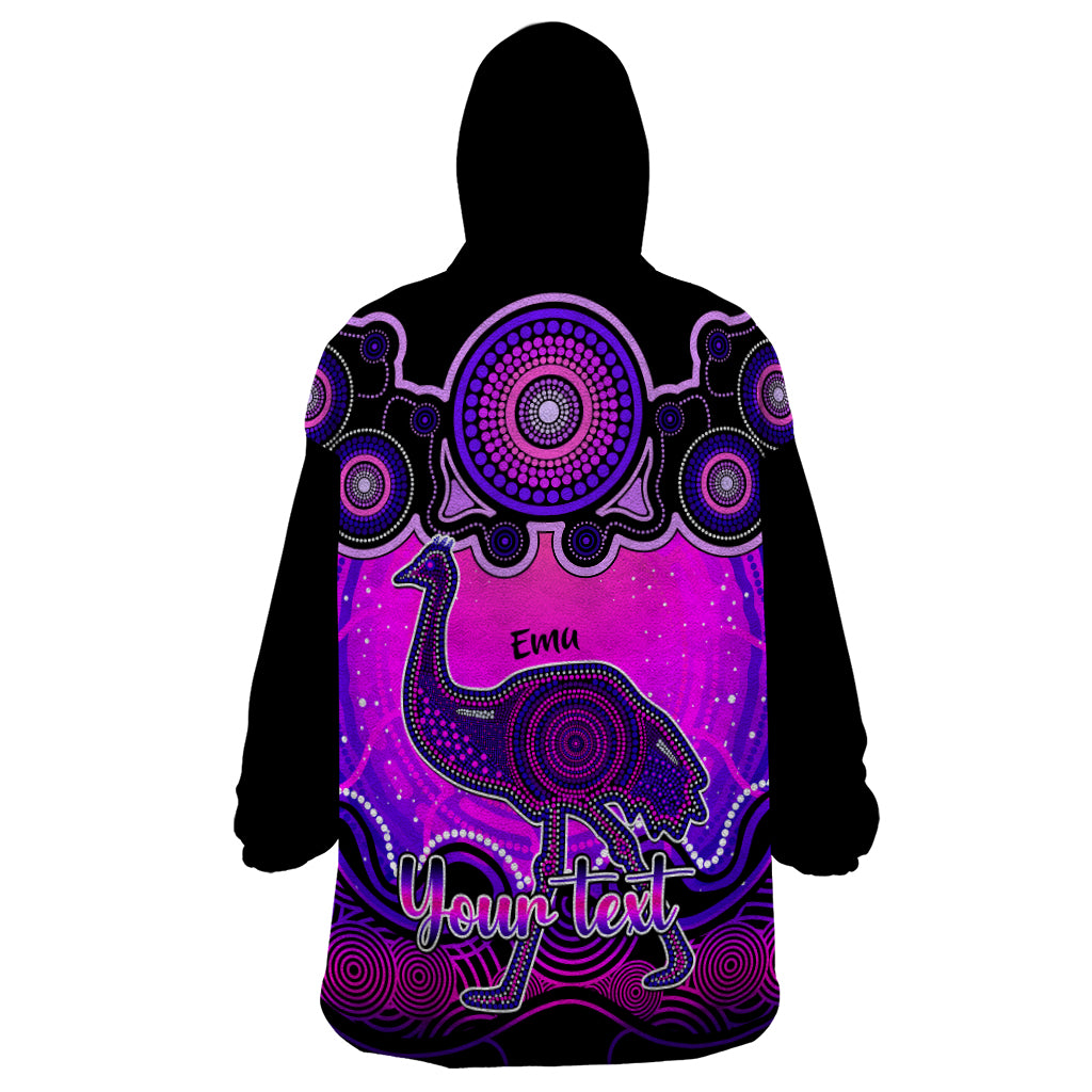 personalised-australia-aquarius-emu-zodiac-wearable-blanket-hoodie-auz-astrology-aboriginal-magenta