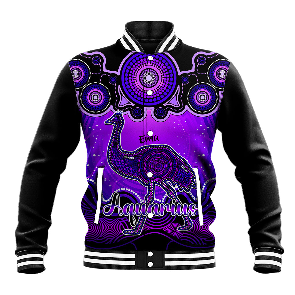 personalised-australia-aquarius-emu-zodiac-baseball-jacket-auz-astrology-aboriginal-purple