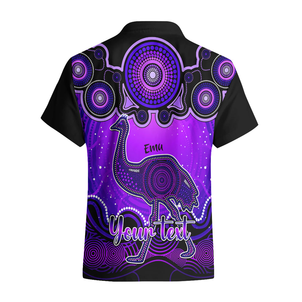 personalised-australia-aquarius-emu-zodiac-hawaiian-shirt-auz-astrology-aboriginal-purple