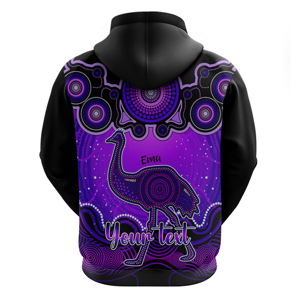 personalised-australia-aquarius-emu-zodiac-hoodie-auz-astrology-aboriginal-purple