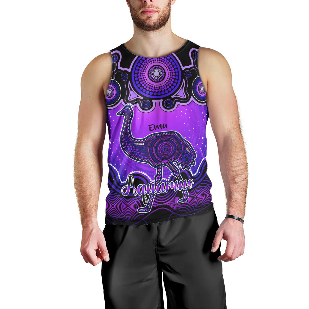 personalised-australia-aquarius-emu-zodiac-men-tank-top-auz-astrology-aboriginal-purple