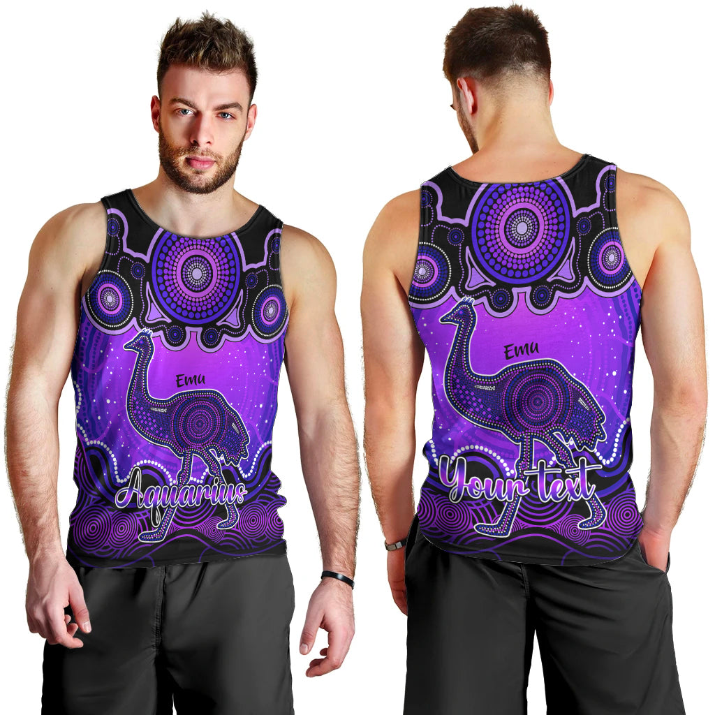 personalised-australia-aquarius-emu-zodiac-men-tank-top-auz-astrology-aboriginal-purple