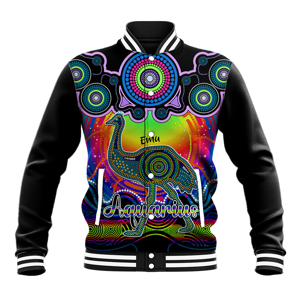 personalised-australia-aquarius-emu-zodiac-baseball-jacket-auz-astrology-aboriginal-rainbow