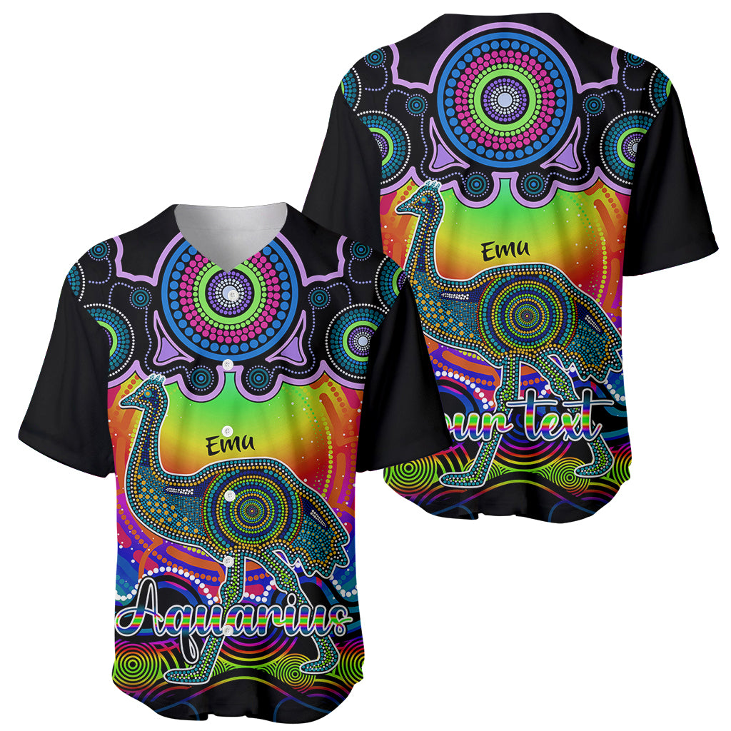 personalised-australia-aquarius-emu-zodiac-baseball-jersey-auz-astrology-aboriginal-rainbow