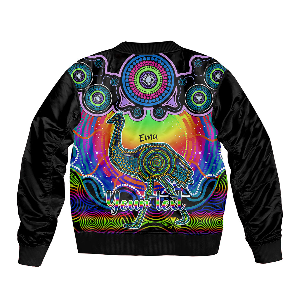 personalised-australia-aquarius-emu-zodiac-bomber-jacket-auz-astrology-aboriginal-rainbow