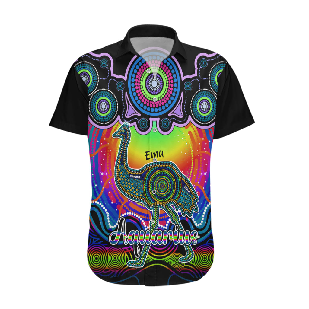 personalised-australia-aquarius-emu-zodiac-hawaiian-shirt-auz-astrology-aboriginal-rainbow