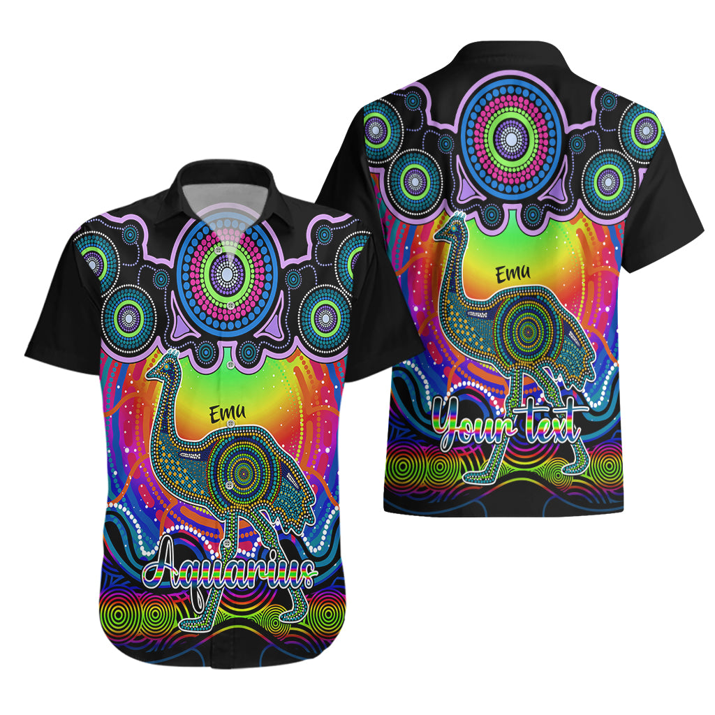 personalised-australia-aquarius-emu-zodiac-hawaiian-shirt-auz-astrology-aboriginal-rainbow