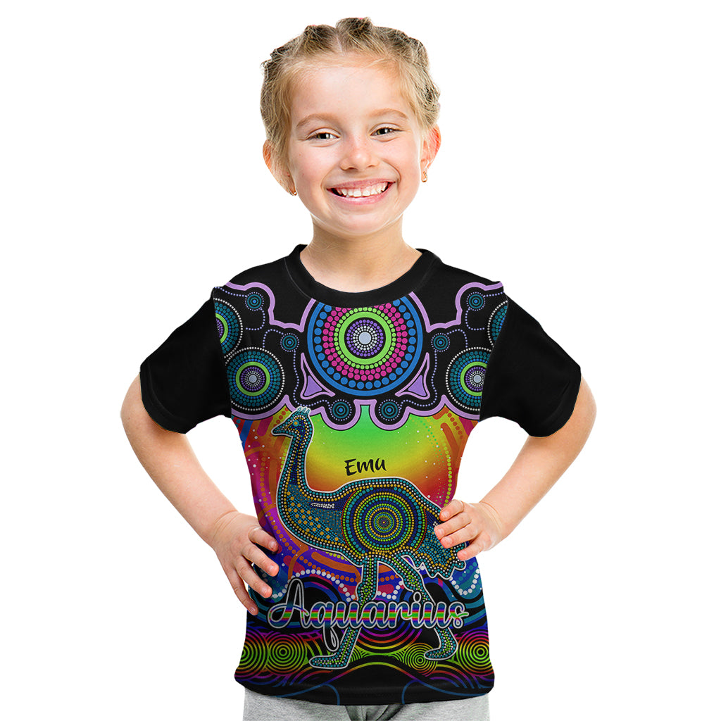 personalised-australia-aquarius-emu-zodiac-kid-t-shirt-auz-astrology-aboriginal-rainbow