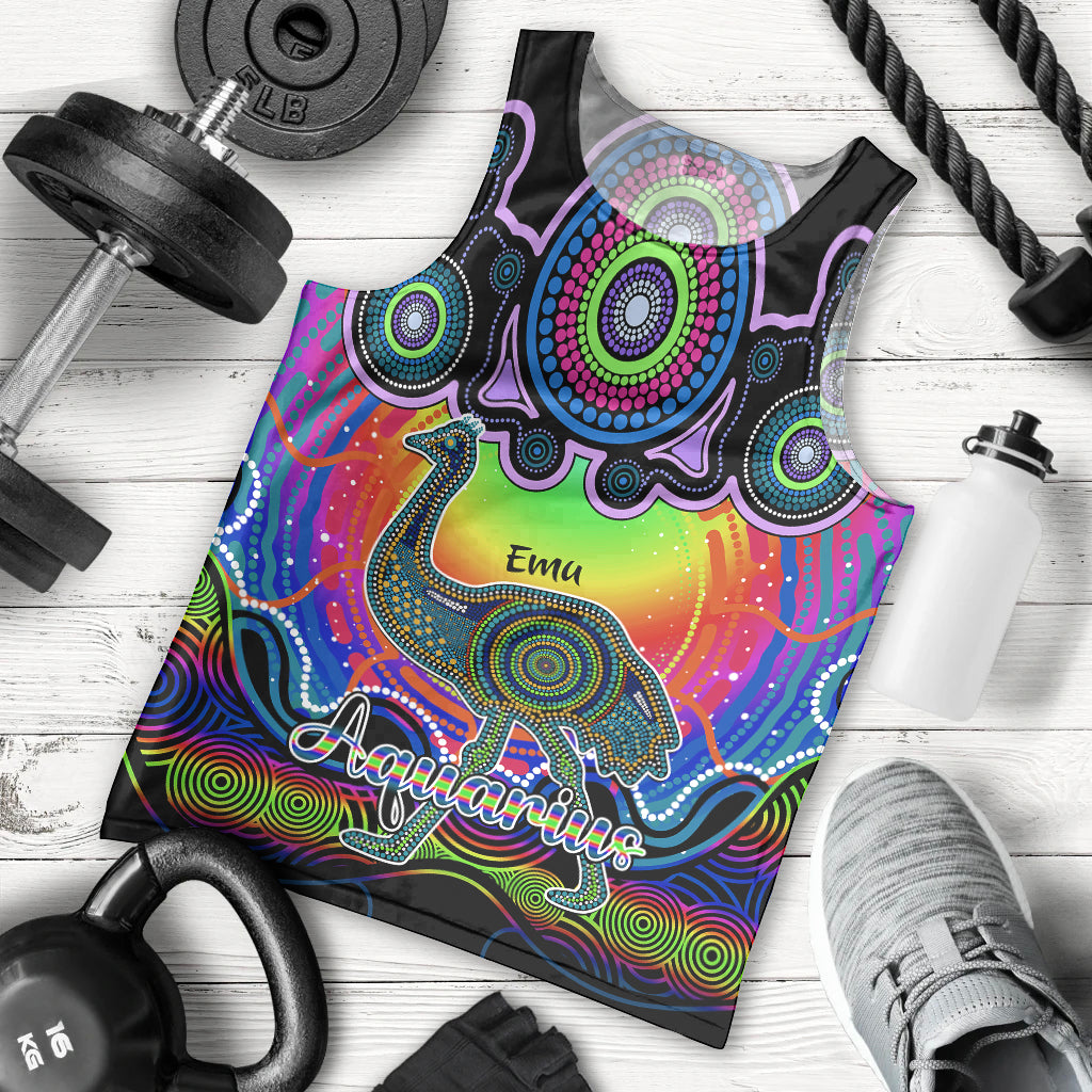 personalised-australia-aquarius-emu-zodiac-men-tank-top-auz-astrology-aboriginal-rainbow