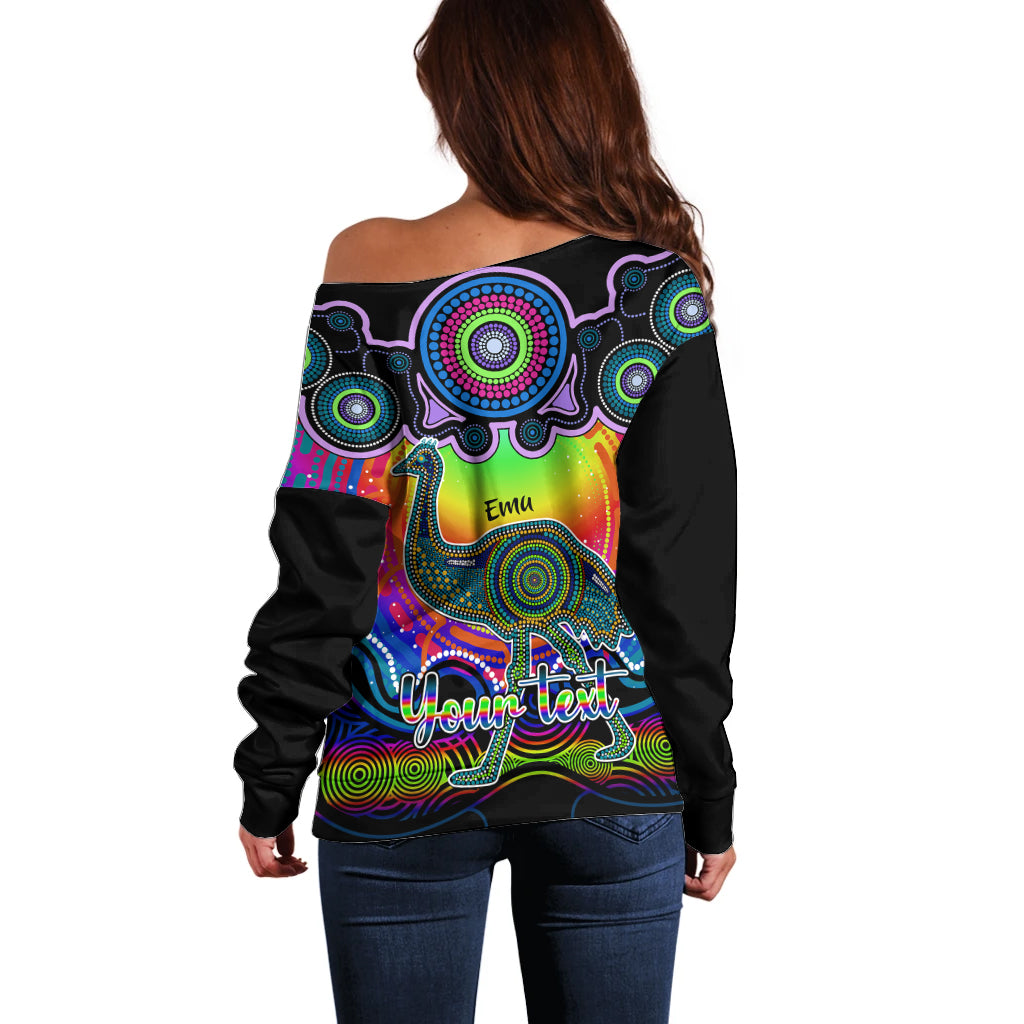 personalised-australia-aquarius-emu-zodiac-off-shoulder-sweater-auz-astrology-aboriginal-rainbow