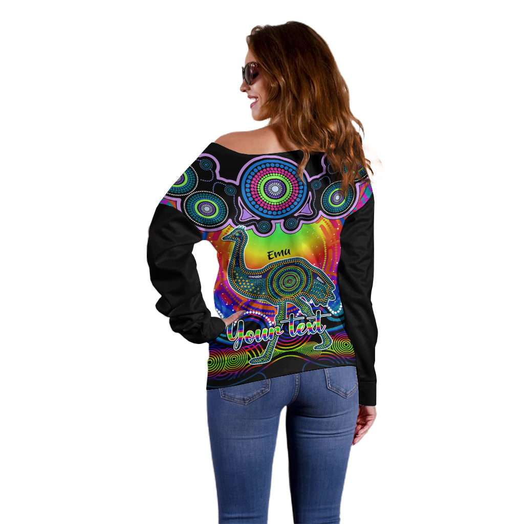 personalised-australia-aquarius-emu-zodiac-off-shoulder-sweater-auz-astrology-aboriginal-rainbow