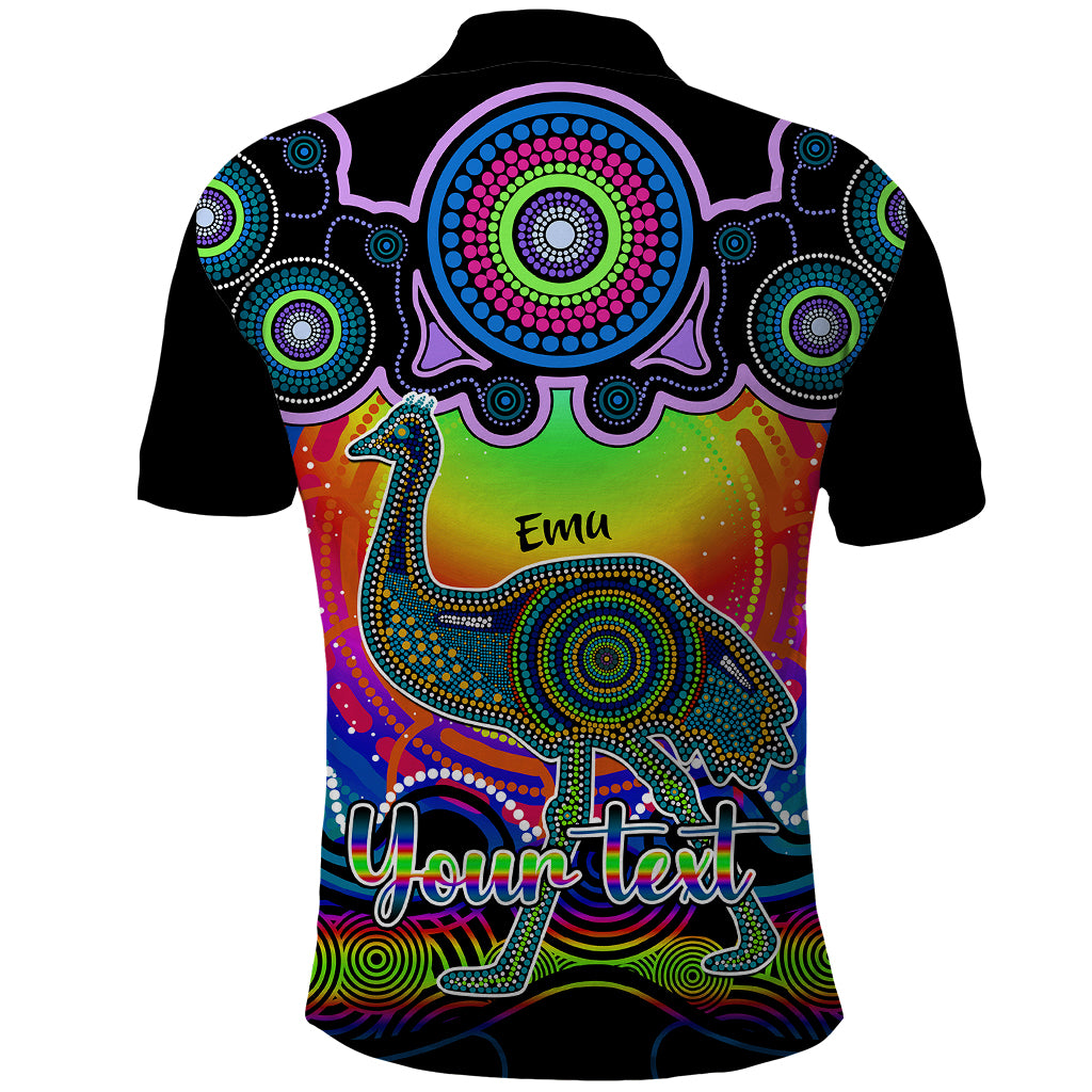 personalised-australia-aquarius-emu-zodiac-polo-shirt-auz-astrology-aboriginal-rainbow