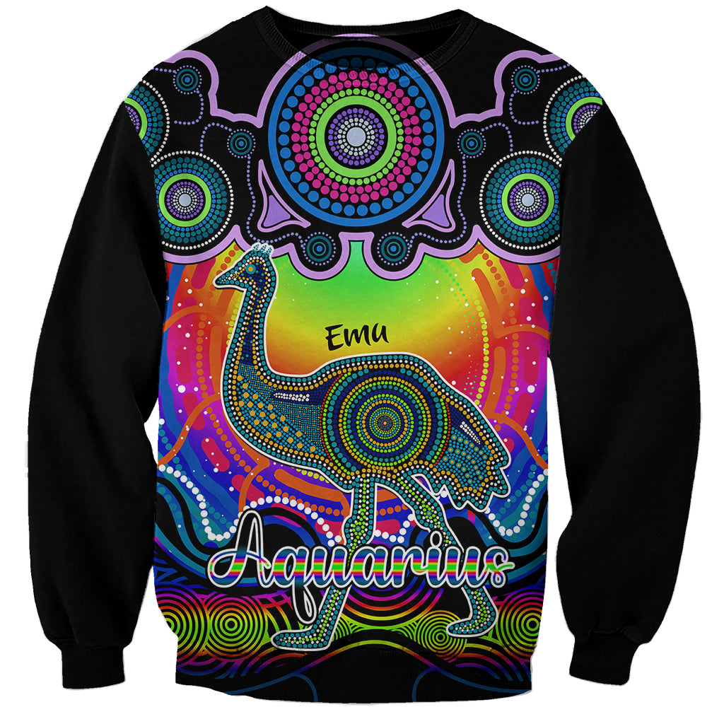 personalised-australia-aquarius-emu-zodiac-sweatshirt-auz-astrology-aboriginal-rainbow