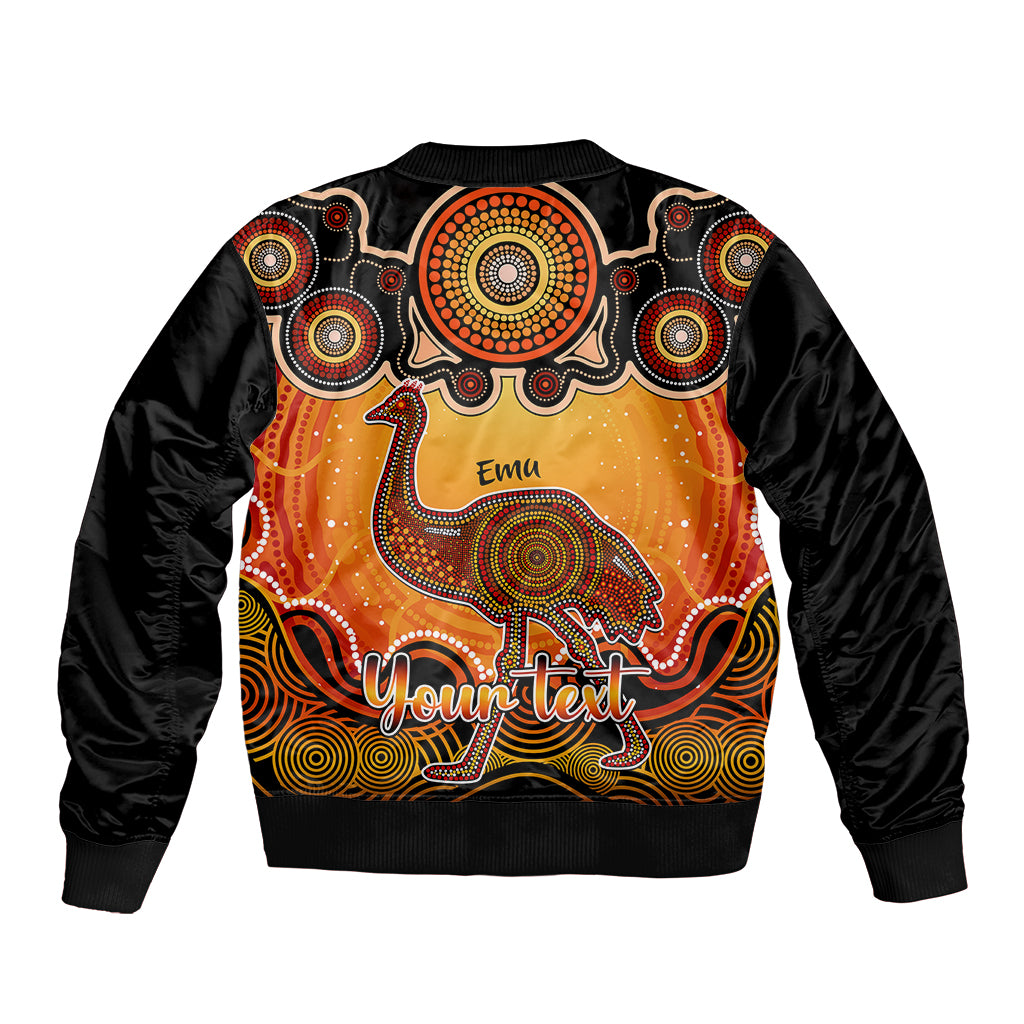 personalised-australia-aquarius-emu-zodiac-bomber-jacket-auz-astrology-aboriginal-red