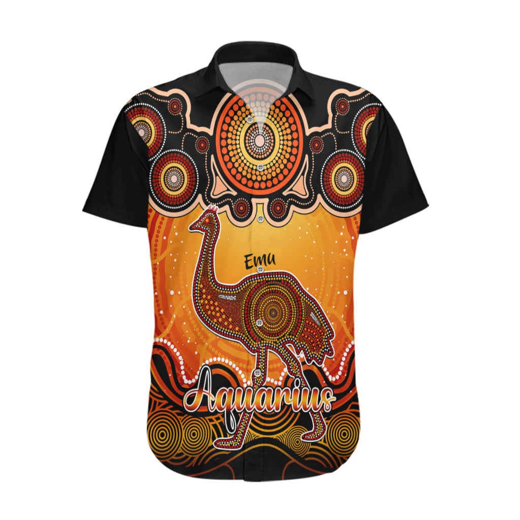 personalised-australia-aquarius-emu-zodiac-hawaiian-shirt-auz-astrology-aboriginal-red