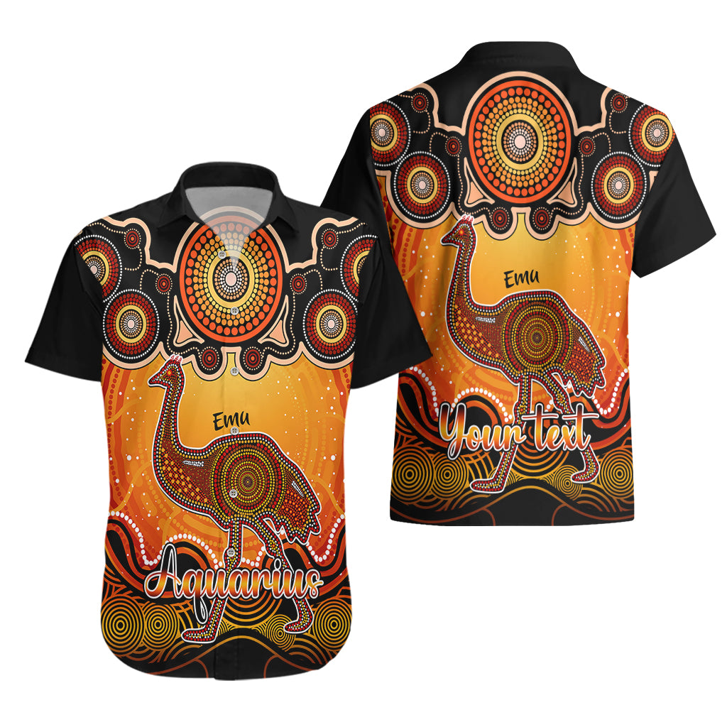 personalised-australia-aquarius-emu-zodiac-hawaiian-shirt-auz-astrology-aboriginal-red