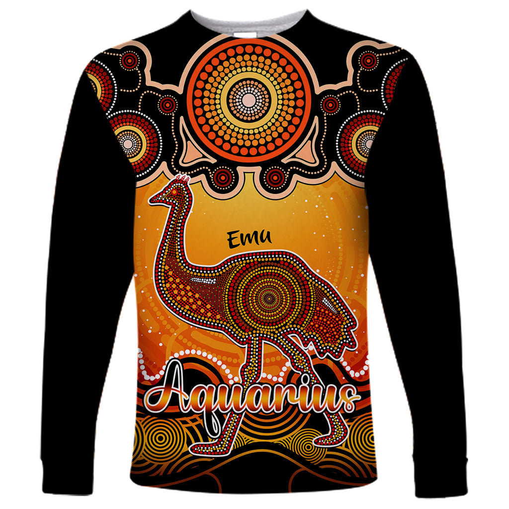 personalised-australia-aquarius-emu-zodiac-long-sleeve-shirt-auz-astrology-aboriginal-red