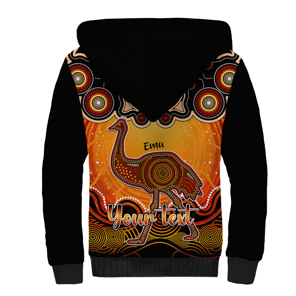 personalised-australia-aquarius-emu-zodiac-sherpa-hoodie-auz-astrology-aboriginal-red