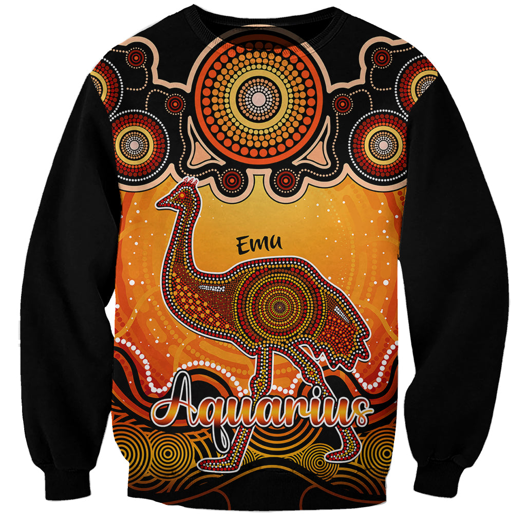 personalised-australia-aquarius-emu-zodiac-sweatshirt-auz-astrology-aboriginal-red