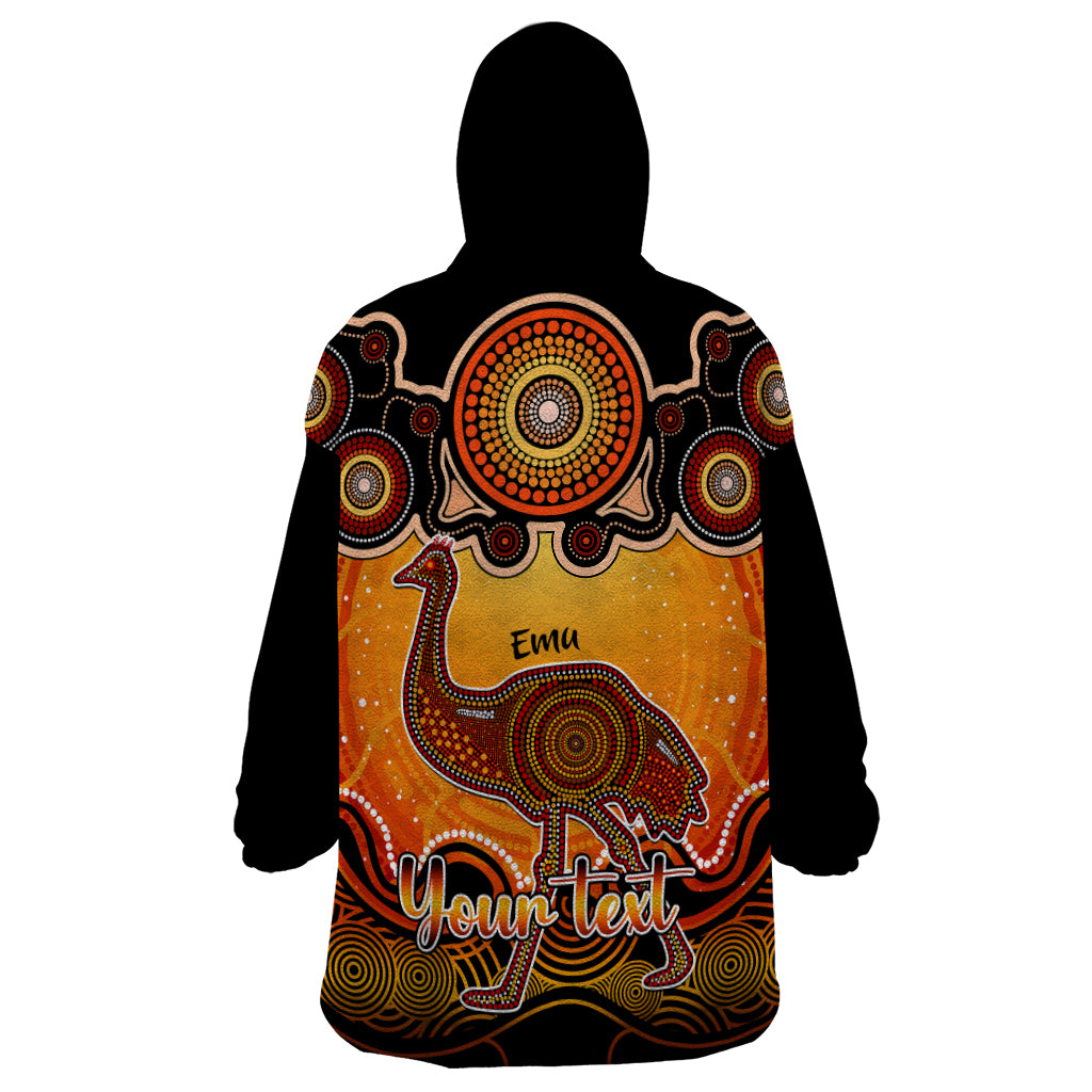 personalised-australia-aquarius-emu-zodiac-wearable-blanket-hoodie-auz-astrology-aboriginal-red