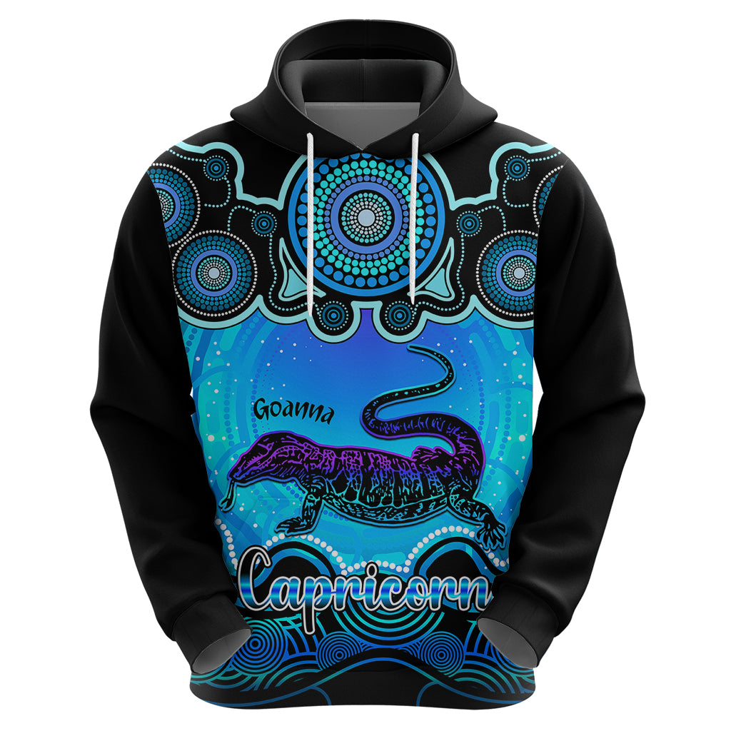 personalised-australia-capricorn-goanna-zodiac-hoodie-auz-astrology-aboriginal-aqua