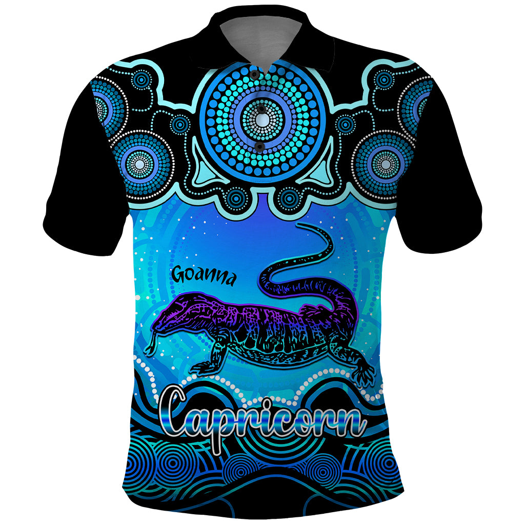 personalised-australia-capricorn-goanna-zodiac-polo-shirt-auz-astrology-aboriginal-aqua