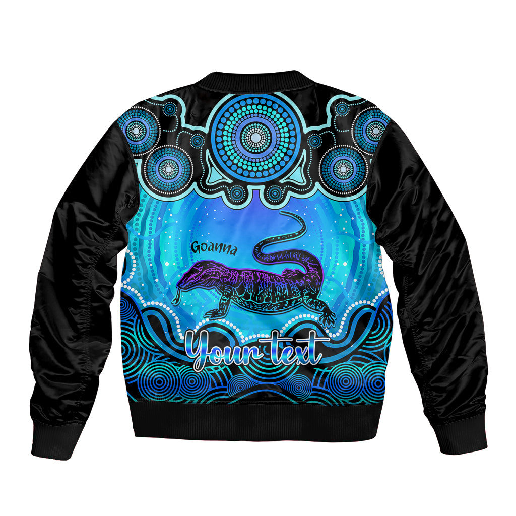 personalised-australia-capricorn-goanna-zodiac-sleeve-zip-bomber-jacket-auz-astrology-aboriginal-aqua