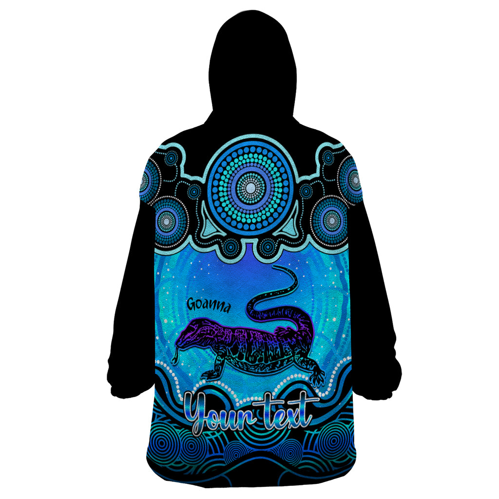 personalised-australia-capricorn-goanna-zodiac-wearable-blanket-hoodie-auz-astrology-aboriginal-aqua