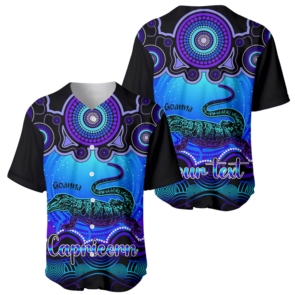 personalised-australia-capricorn-goanna-zodiac-baseball-jersey-auz-astrology-aboriginal-blue