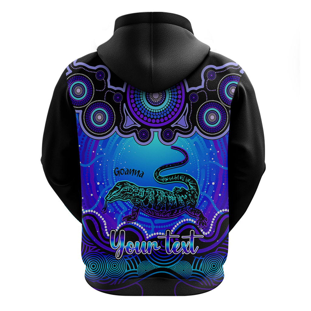 personalised-australia-capricorn-goanna-zodiac-hoodie-auz-astrology-aboriginal-blue