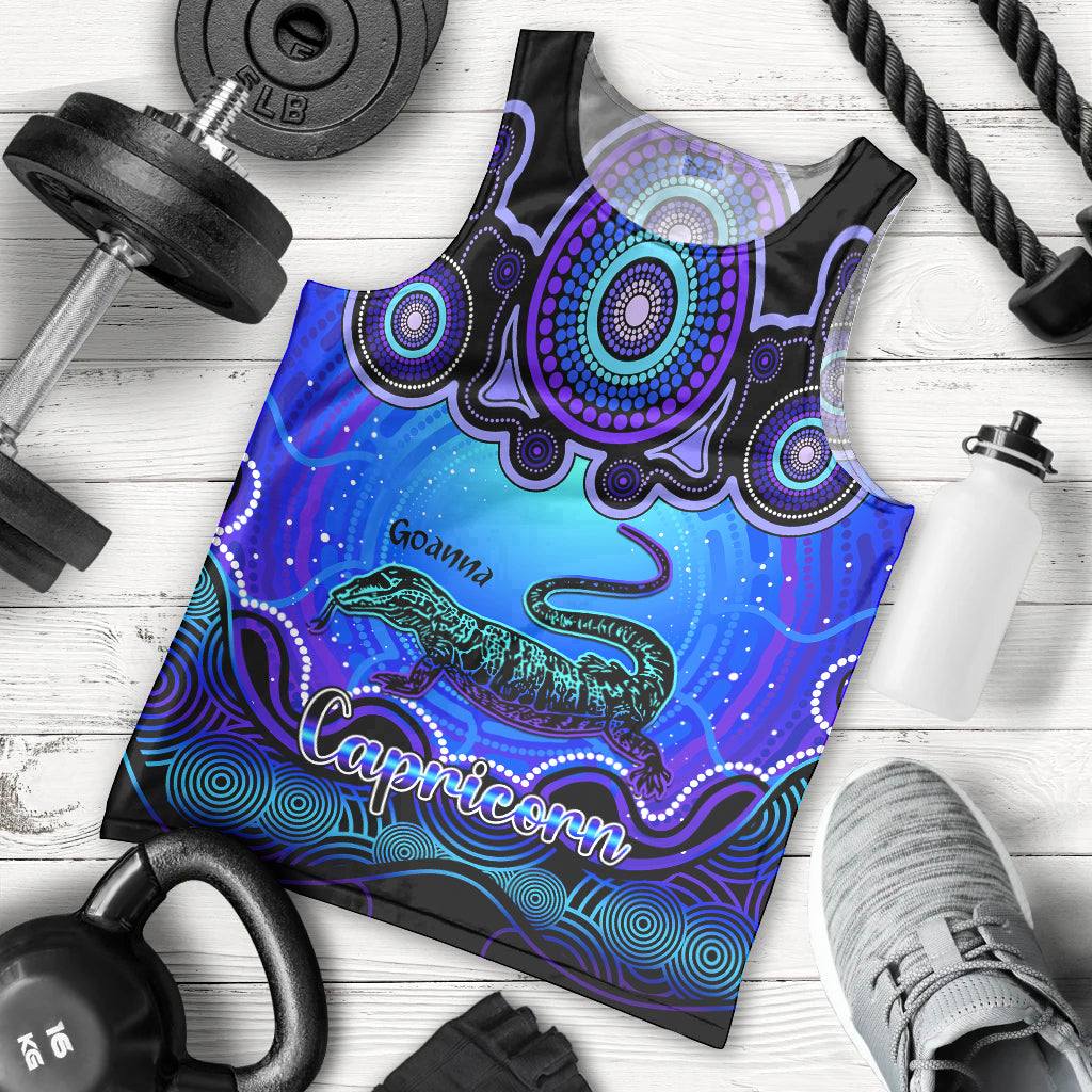 personalised-australia-capricorn-goanna-zodiac-men-tank-top-auz-astrology-aboriginal-blue