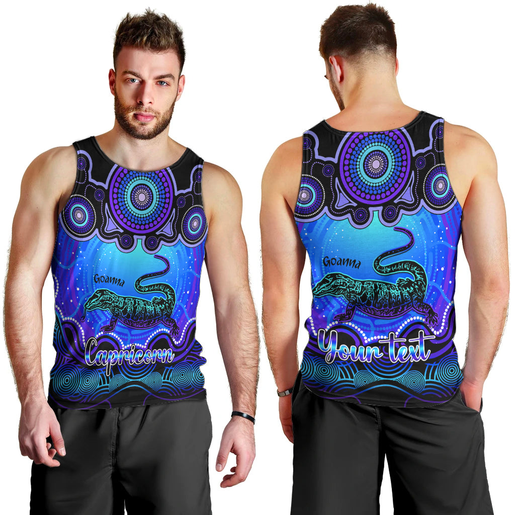 personalised-australia-capricorn-goanna-zodiac-men-tank-top-auz-astrology-aboriginal-blue