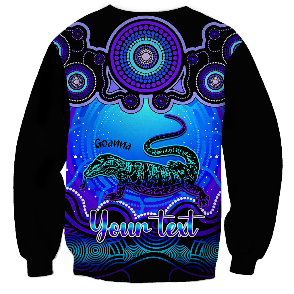 personalised-australia-capricorn-goanna-zodiac-sweatshirt-auz-astrology-aboriginal-blue