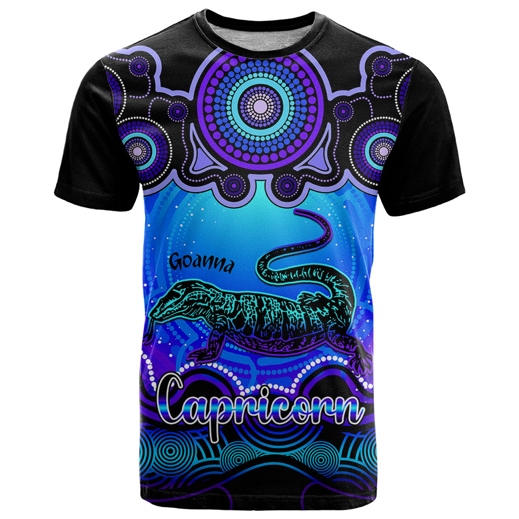 personalised-australia-capricorn-goanna-zodiac-t-shirt-auz-astrology-aboriginal-blue