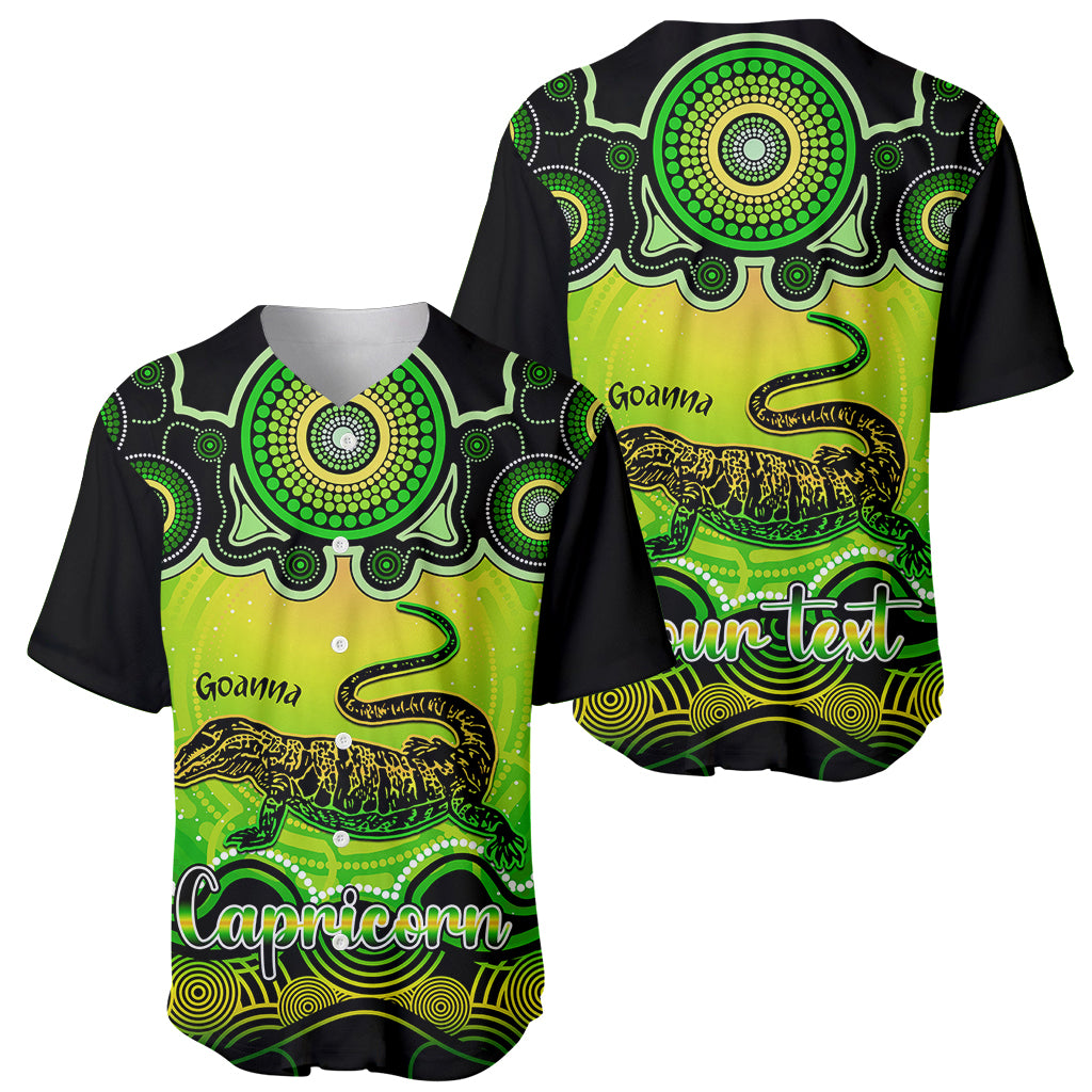 personalised-australia-capricorn-goanna-zodiac-baseball-jersey-auz-astrology-aboriginal-green