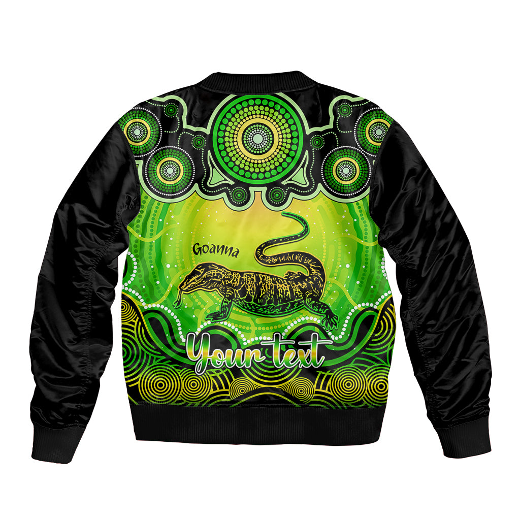 personalised-australia-capricorn-goanna-zodiac-bomber-jacket-auz-astrology-aboriginal-green