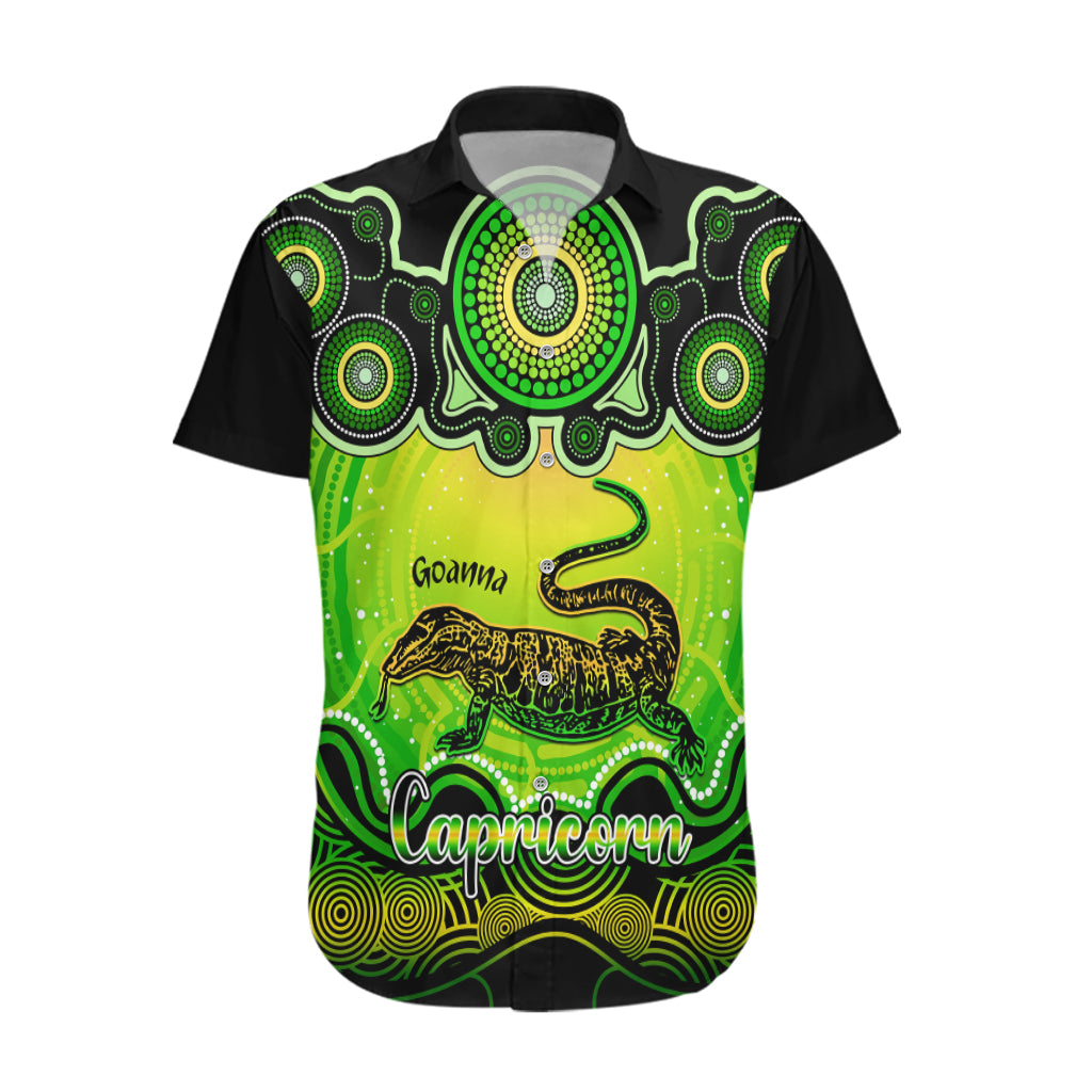 personalised-australia-capricorn-goanna-zodiac-hawaiian-shirt-auz-astrology-aboriginal-green