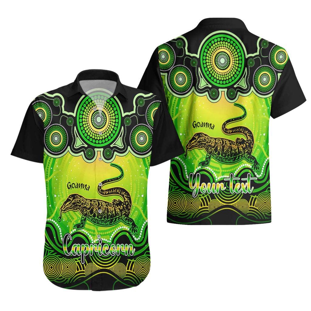 personalised-australia-capricorn-goanna-zodiac-hawaiian-shirt-auz-astrology-aboriginal-green