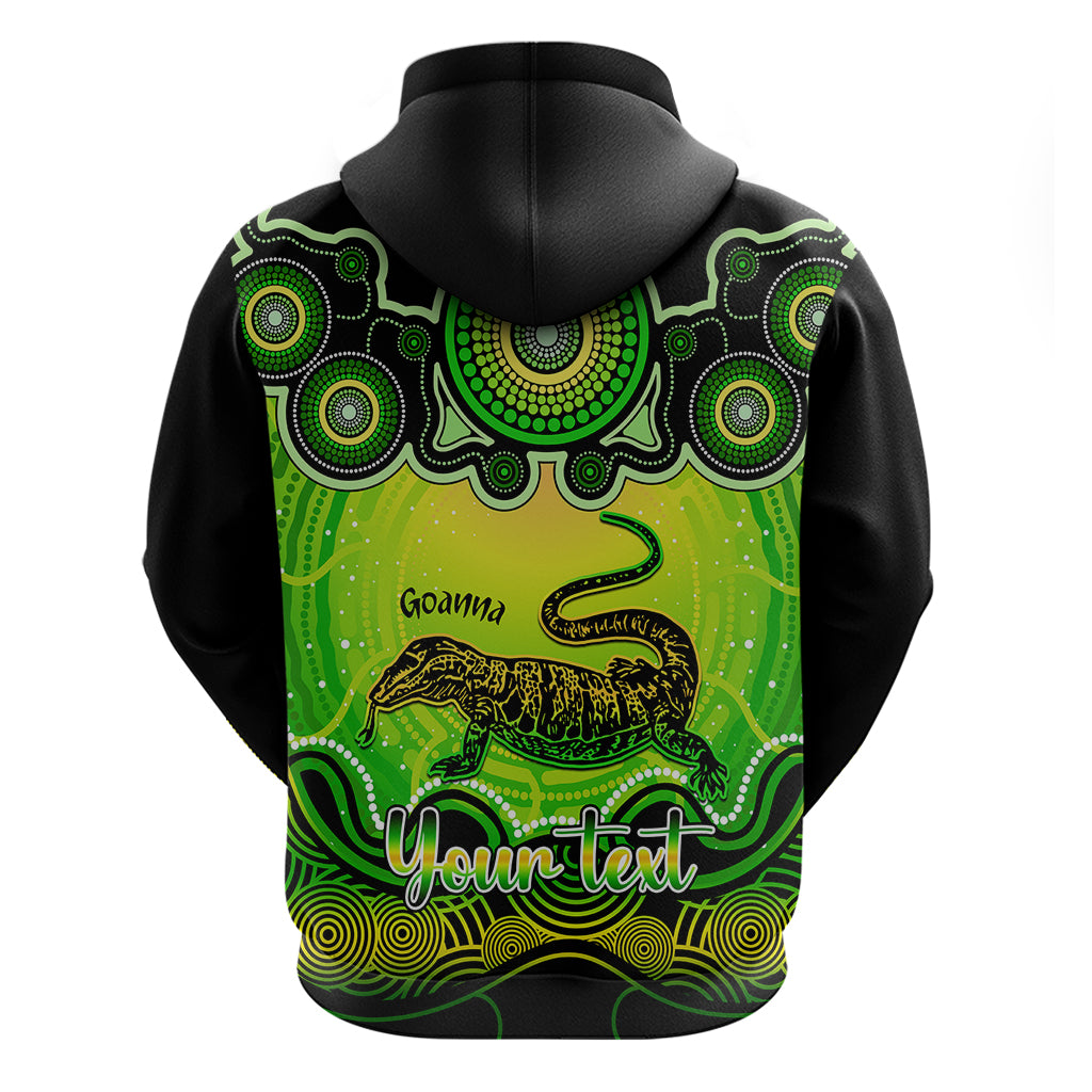 personalised-australia-capricorn-goanna-zodiac-hoodie-auz-astrology-aboriginal-green